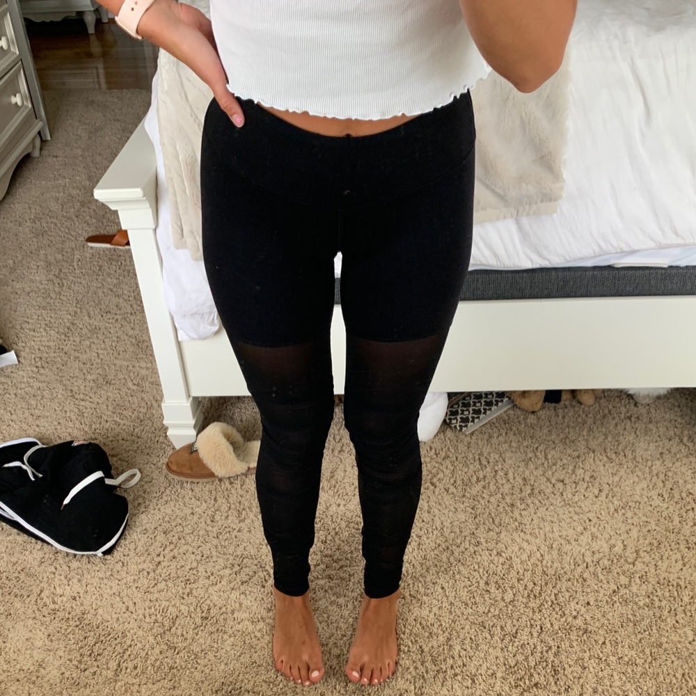 ALO Yoga Leggings with sheer bottom